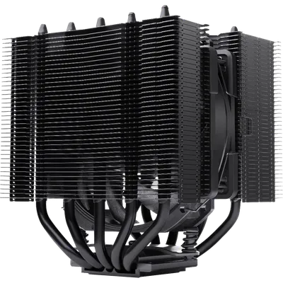 Кулер для процессора/ CPU Cooler Noctua NH-D12L chromax.black (148W, 4-pin PWM, 145mm, Al/Cu, 5x6mm, 1x120mm, 60.1CFM, 22.6dBA, 2000RPM, S: 1851/1700/1200/115X, AM5/AM4, Black)