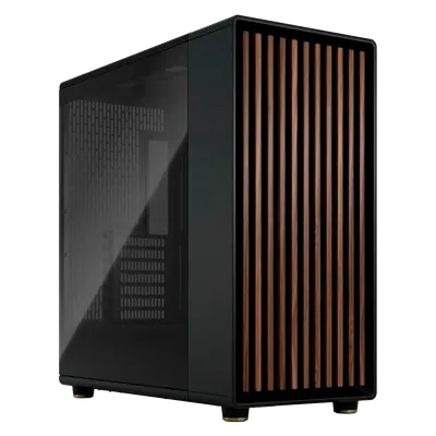 Корпус без блока питания/ Case Fractal Design North XL TG Dark Tint, Full-Tower, 3x140mm, 2xUSB-A 3.2 + 1xUSB 3.2 Type-C E-ATX, ATX, mATX, mITX Wood panel, Charcoal Black