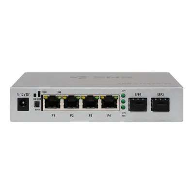 Коммутатор неуправляемый АВТОМАТ!! SNR SNR-S1904G-2S (6-портовый гигабитный: 4 порта UTP 10/100/1000 Base-T, 2 порта SFP; настольный; металл)