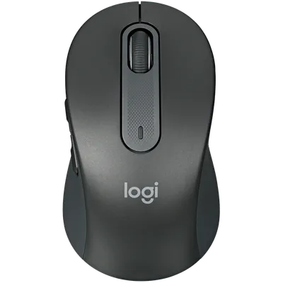 Мышь беспроводная Logitech M650 Signature Graphite темно-серая, 400-4000 dpi, Bluetooth + 2.4G, 5 кнопок, АА-батарейка, полноразмерная, правый хват