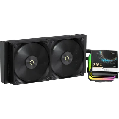 Система жидкостного охлаждения/ Water Cooling System Ocypus Sigma L24 PRO BK (290W, 240mm, LED, Black, ARGB/ Fans: 2x120mm, 90CFM, 2400RPM/ Pump height 97mm, 30dBA, 3100RPM, Rad thickness 27mm/ S: 1851, 1700, 1200, 115X, AM5, AM4)