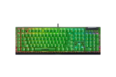 Игровая клавиатура Razer BlackWidow V4 X (Green Switch) – Minecraft Ed. – US Layout/ Razer BlackWidow V4 X (Green Switch) Gaming keyboard – Minecraft Ed.