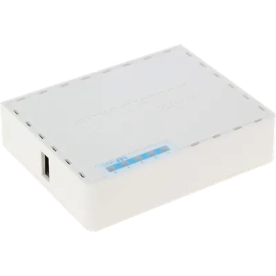 Точка доступа wi-fi MikroTik hAP with 650MHz CPU, 64MB RAM, 5xLAN, built-in 2.4Ghz 802.11b/g/n 2x2 two chain wireless with integrated antennas, USB, RouterOS L4, desktop case, PSU