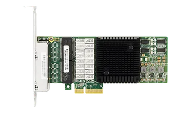 Сетевая карта/ PCIe x4 1G 4-port RJ-45 Cooper Bypass Adapter  10/100/1000Mbps  (Intel I350)