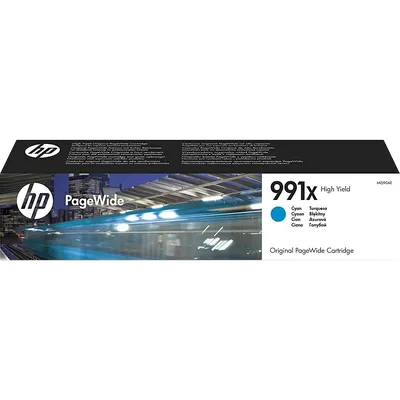 Картридж HP 991X Cyan для PageWide 750dw/755dn/772dn/774dn/777z/779dn FlwMFP E77660z (16000 стр) ( M0J90AE )