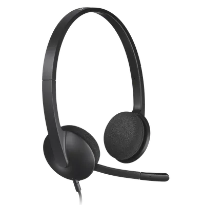 Гарнитура Logitech 981-000475, H340, USB, проводная