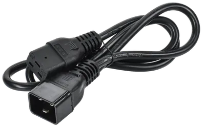 Шнур питания ITK PC-C19C20-1M, C19-C20, 1м, 16А, черный