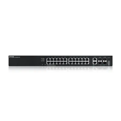 Коммутатор Управляемый ZyXEL - XGS2220-30, Layer 3, 24-1GbE, 2-10GbE, 4-SFP+, ROM-64MB, RAM-1024MB, SNMP, telnet, Web, CLI, в стойку, XGS2220-30-EU0101F