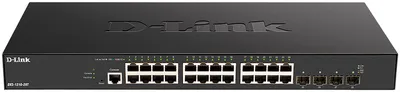 Коммутатор D-Link DXS-1210-28T/A1A, L2+, 24×10GBase-T, 4×25G SFP28
