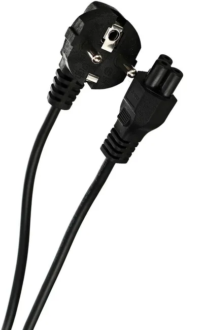 Кабель питания для ноутбуков 3-pin ( угловая Евровилка) <VDE> 3G*0.5mm2 Aopen <ACE022-1.8M> , 1,8m