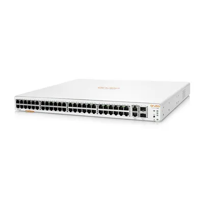 Коммутатор Настраиваемый (Smart) HPE - Instant On 1960 48G 2XT 2XF, Layer 2, 48-1GbE, 2-10GbE, 2-SFP+, SNMP, Web, в стойку, серый, JL808A