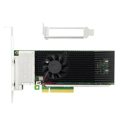 Сетевой адаптер LR-link LREC9804BT, PCIe 3.0 x8, 4×RJ45 10GbE, Intel XL710