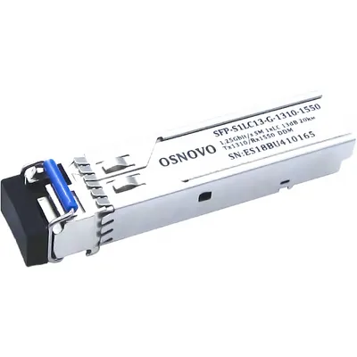 SFP-модуль OSNOVO SFP-S1LC13-G-1310-1550, 1.25G, SMF, LC, 20км