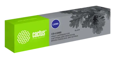 Картридж матричный Cactus CS-LX350, черный, 12.7мм×10м, для Epson LX350/LQ350