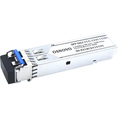Osnovo - Оптический SFP Модуль промышленный. Два волокна Single Mode. Скорость: до 1,25 Гбит/c. Тип разъема: 2xLC. Оптический бюджет: 15дБ. Расстояние передачи - до 20км. Рабочая длина волны,нм - Tx:1310/Rx:1310. Поддержка DDM. Размеры (ШхВхГ): 14,8x12,4x56,5мм. Рабочая температура: -40…+85°С.