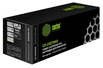 (Отсутствует оригинальная упаковка товара, OEM) Тонер-картридж Cactus CS-CE278AS черный для HP LaserJet P1566/P1606w (2100стр.)