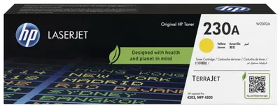W2302A - HP 230A Yellow LaserJet Toner Cartridge  for Color LJ Pro 4203/4303, up to 1800 pages