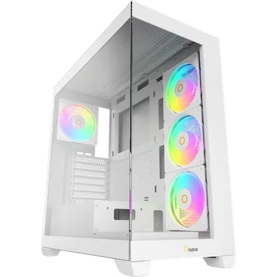 Корпус ПК без блока питания/ Case Ocypus Gamma C72 WH ARGB, Midi-Tower, TG, 4x120mm ARGB, 2xUSB-A 2.0 + 1xUSB-A 3.0, ATX, mATX, mITX White