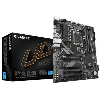 Материнская плата Gigabyte B760 DS3H DDR4, Socket 1700, DDR4, ATX
