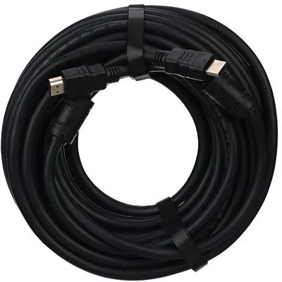 Видео кабель Telecom - TCG200F, HDMI (M) -> HDMI (M), 4K@60Hz, 18 Гб/с, 15 м, цвет чёрный, TCG200F-15M