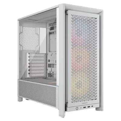 Корпус Corsair CC-9011297-WW, Midi-Tower, TG, 3×120мм ARGB, E-ATX, белый