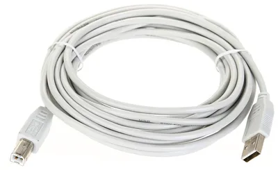 USB кабель Telecom - TC6900, USB Type B (M) -> USB Type A (M), USB 2.0, 5 м, цвет белый, TC6900-5.0M