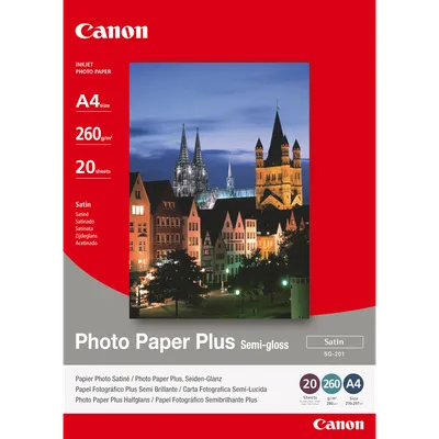 Фотобумага Canon A4 260г/м2 глянцевая, 20 листов, односторонняя (1686B021)