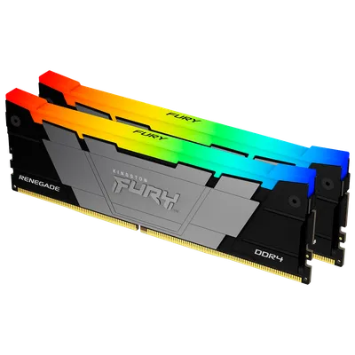 Модуль памяти Kingston 16GB DDR4 3200 FURY Renegade RGB Black XMP Non-ECC Unbuffered DIMM (Kit 2*8gb) 1RX8 16-18-18 1.35V 288-pin 8Gbit