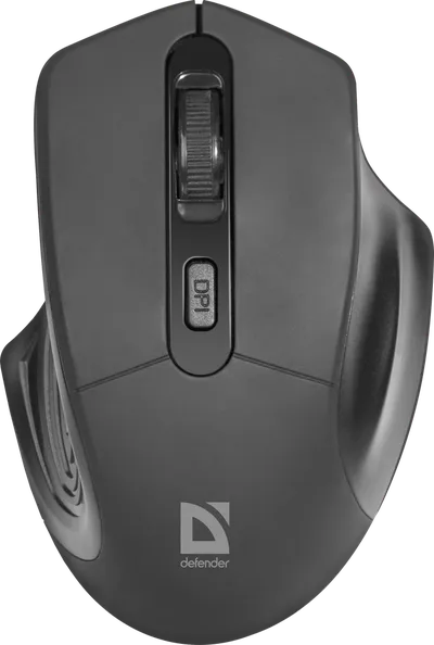 (Из ремонта) Мышь беспроводная Defender Datum MB-345 черный, 1600 dpi, радиоканал, USB, кнопки - 4