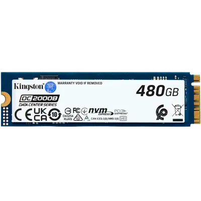 Твердотельный накопитель Kingston Enterprise SSD 480GB DC2000B M.2 2280 NVMe Gen4x4 R7000/W800MB/s  3D TLC MTBF 2М 530 000/32 000 IOPS 350,4TBW (Data Center) 1 Year Warrаnty