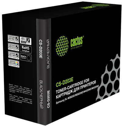 Тонер-картридж CACTUS CS-D203E, чёрный, 10000 стр., для Samsung SL-M3820D/M3820ND/M4020ND
