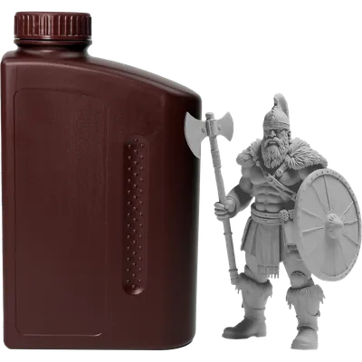 NV-3D-WATER-WASHABLE-RESIN-GREY Фотополимерная водовымываемая смола NV PRINT Water Washable Resin  Grey 1 кг