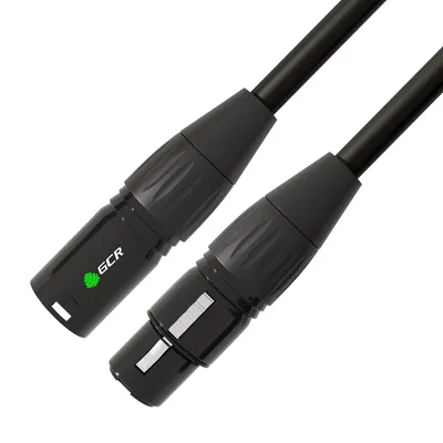 Кабель GCR GCR-53353, XLR M/F, 1.5м, микрофонный