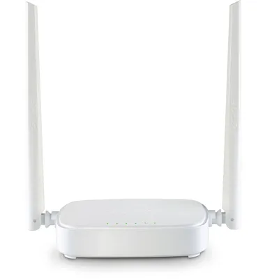 Tenda N301 Wi-Fi роутер N300, до 300 Мбит/с на 2,4 ГГц, LAN 3x100 Мбит/с, WAN 1x100 Мбит/с, 2х5dBi антенны, белый корпус