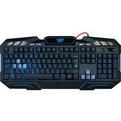 Клавиатура Defender 45100, проводная, игровая, USB, подсветка