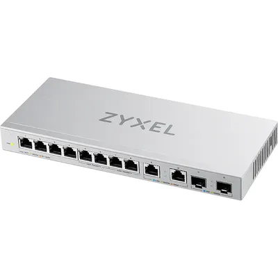 XGS1010-12-ZZ0102F - Unmanaged Multi-Gigabit Switch Zyxel XGS1010-12, 8xRJ-45: 1G, 2xRJ-45: 1/2.5G, 2xSFP+, desktop, fanless