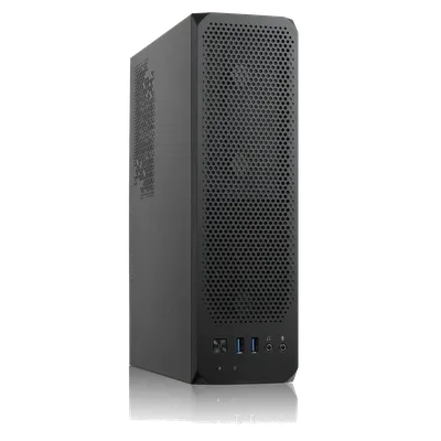 Корпус с блоком питания 230W/ Case Foxline FL-1004-TFX230B-85 mATX case, black, w/PSU TFX 230W 85+ bronze, w/2xUSB3.0, HDA, w/pwr cord, w/8cm FAN
