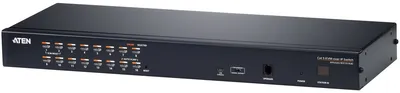 Переключатель KVM,  1 local user PS2+VGA+1 IP user => 16 cpu (PS2/USB/Sun+VGA)/RS232, без шнуров KH1516AI/KH1516AI-AX-G/ Cat 5 High-Density KVM over the NET.