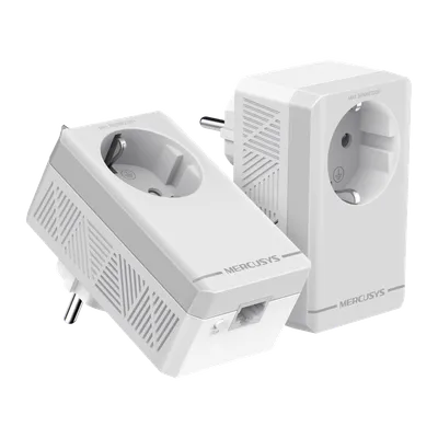 AV600 Комплект адаптеров Powerline с розеткой/ AV600 Passthrough Powerline Starter Kit