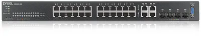 Коммутатор Управляемый ZyXEL - NebulaFlex Pro GS2220-28, Layer 2, 24-1GbE, 4-combo-1GbE, SNMP, telnet, Web, CLI, в стойку, чёрный, GS2220-28-EU0101F