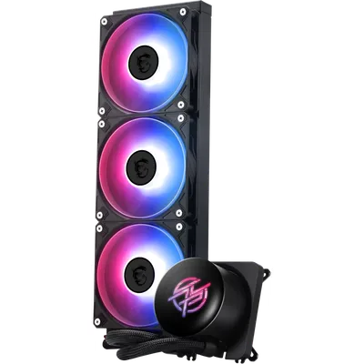 Система жидкостного охлаждения/ Water Cooling System MSI MPG CORELIQUID P13 360 (300W, 360mm, LED, White, ARGB/ Fans: 3x120mm, 64.89CFM, 2050RPM/ Pump 20dBA, 3400RPM, Rad thickness 27mm/ S: 1851, 1700, AM5, AM4)