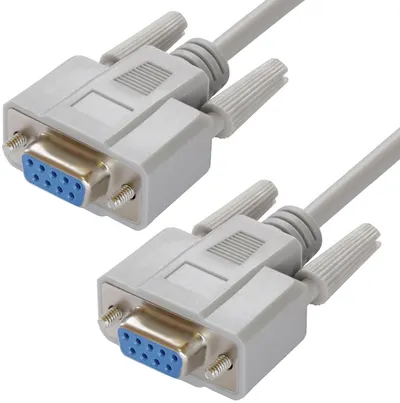 Кабель GCR GCR-DB9CF2F-10m, RS-232 DB9 F/DB9 F, 10.0м, серый