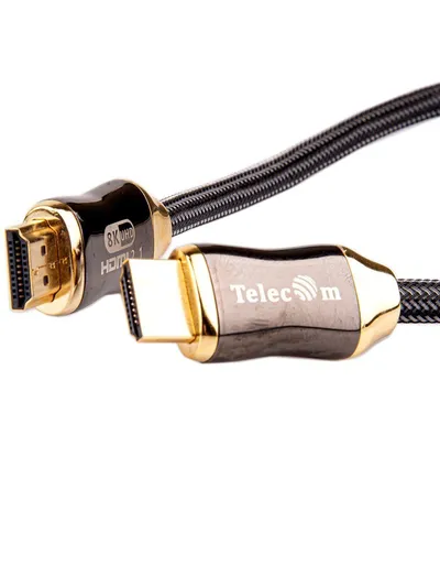 Кабель HDMI 19M/M,ver. 2.1, 8K@60 Hz 0.5m метал разъемы, нейлоновая оплетка Telecom TCG300-0.5M Кабель HDMI 19M/M,ver. 2.1, 8K@60 Hz 0.5m метал разъемы, нейлоновая оплетка Telecom