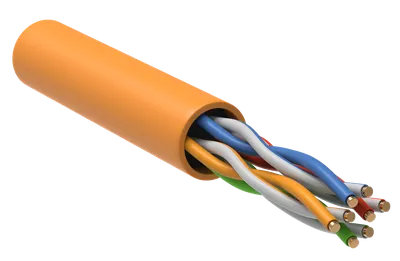 Кабель витая пара U/UTP 5E 4х2х24AWG LSZH оранж. (305м) РФ/Т ITK LC1-C5E04-127-T-R