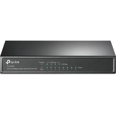Коммутатор TP-Link TL-SF1008P, 4×PoE+, 66W PoE