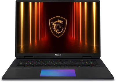 Ноутбук MSI Titan 18 HX AI A2XWJG-206RU, 18" (3840x2400) IPS 120 Гц/Intel Core Ultra 9 285HX/64 ГБ DDR5/4096 ГБ SSD/NVIDIA GeForce RTX 5090 для ноутбуков (24 Гб)/Windows 11 Home, Черный (9S7-182421-206)