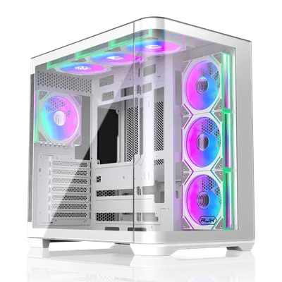 Корпус без блока питания/ Case Raijintek ATREUS BT7, Midi-Tower, TG, 7x120mm ARGB, 2xUSB-A 3.0 + 1xUSB Type-C , E-ATX, ATX, mATX, mITX White