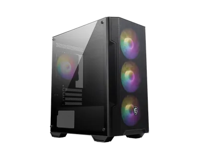 Корпус ПК без блока питания/ Case MSI MAG FORGE M100A, Mini-Tower, PMMAG, 4x120mm FRGB, 2xUSB 2.0, 1xUSB 3.0, mATX, mITX Black