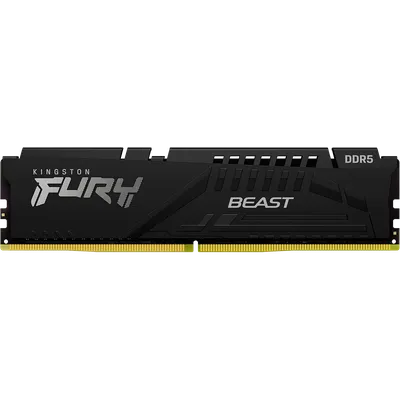 Оперативная память Kingston Fury Beast, DDR5, 8GB (1x8GB), 5600MHz, CL40, DIMM, с радиаторами, черный