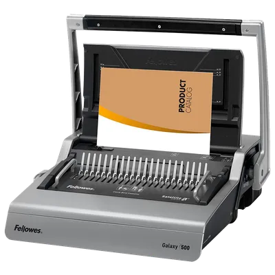 Fellowes® Переплетчик GALAXY на пластиковую пружину, сшивает до 500 лст., перфорирует 25 лст., Satelite System™